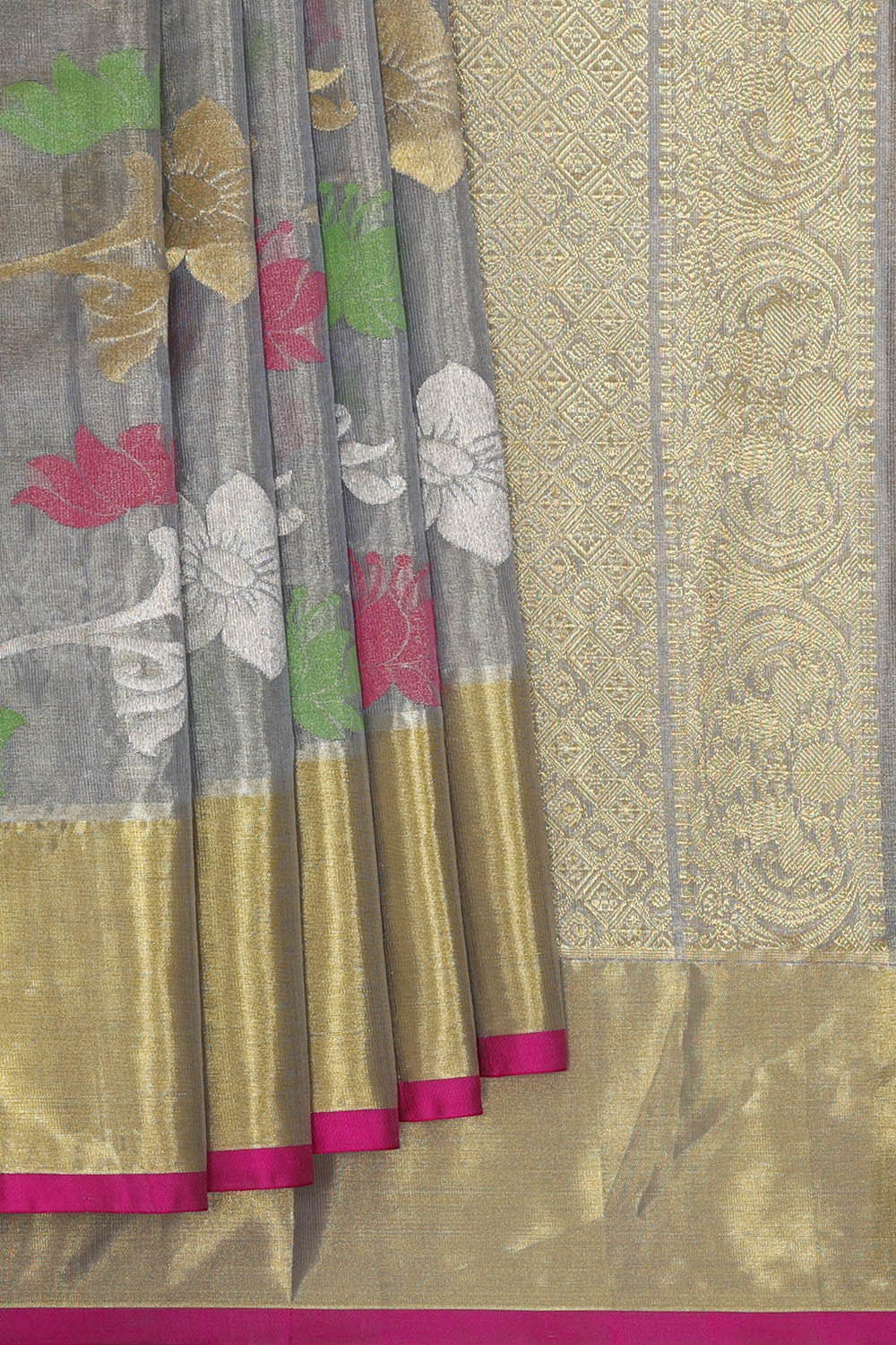Image of Venkatagiri Silk Grey Saree